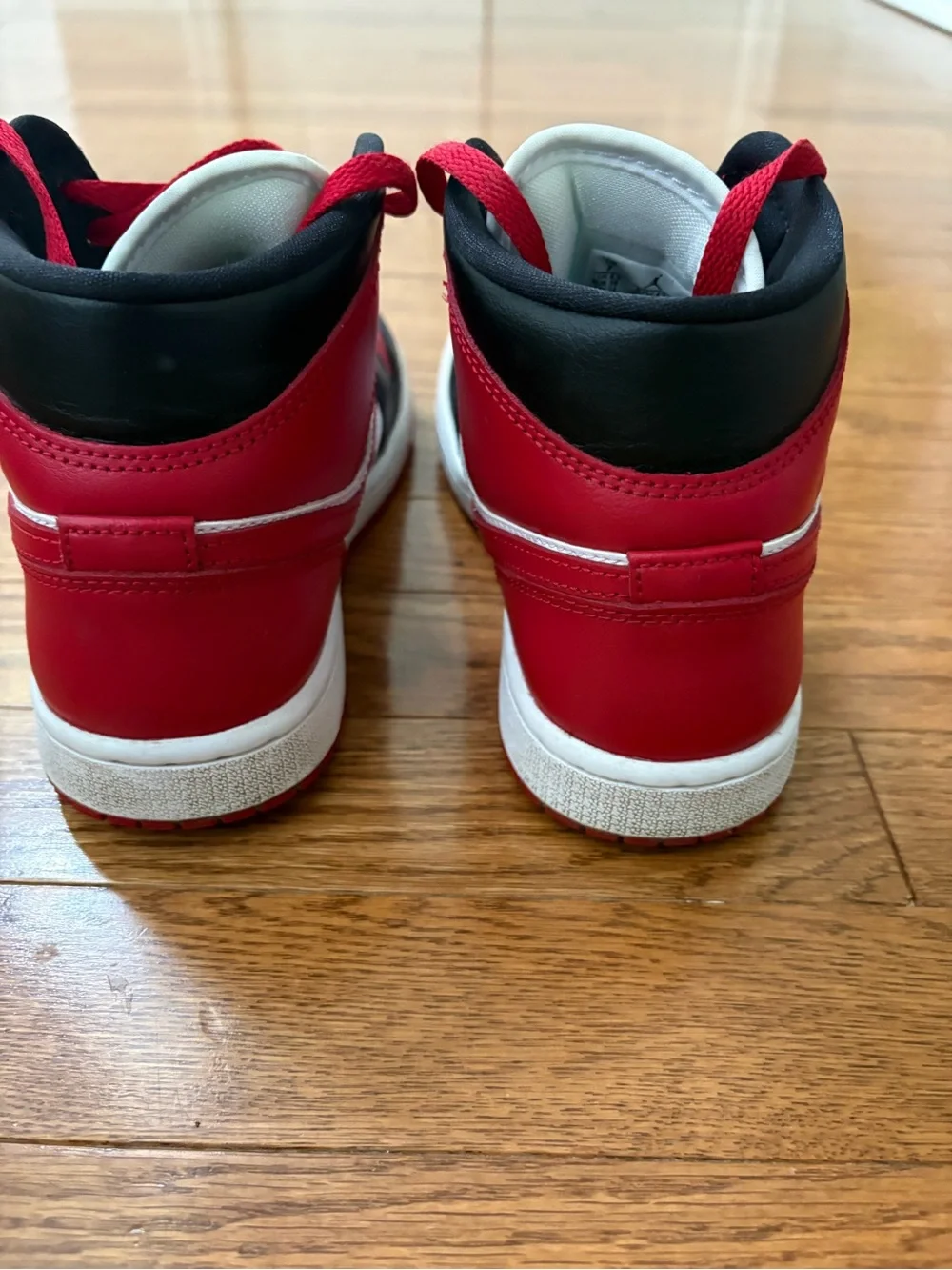 Nike Air Jordan 1 Mid Red Black White Sneakers